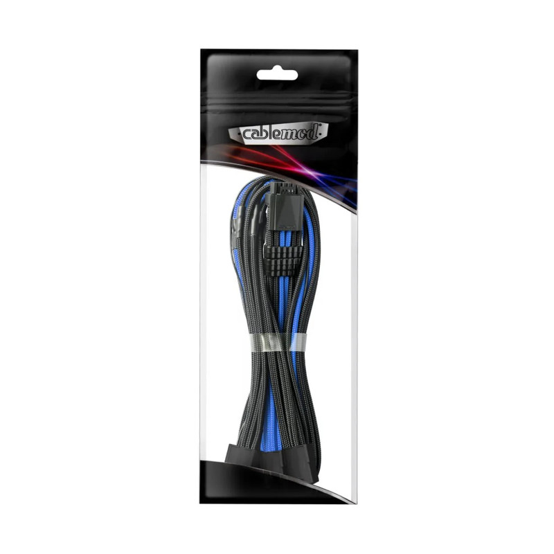 CableMod Pro ModMesh 12VHPWR PCI-e Cable Extension (Black & Blue, 16-pin to Triple 8-pin, 45cm) - كابل